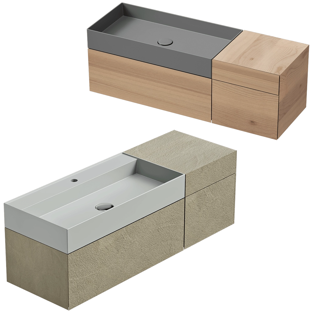 Moab80 - Cabinet with washbasin LES12S 3D Model