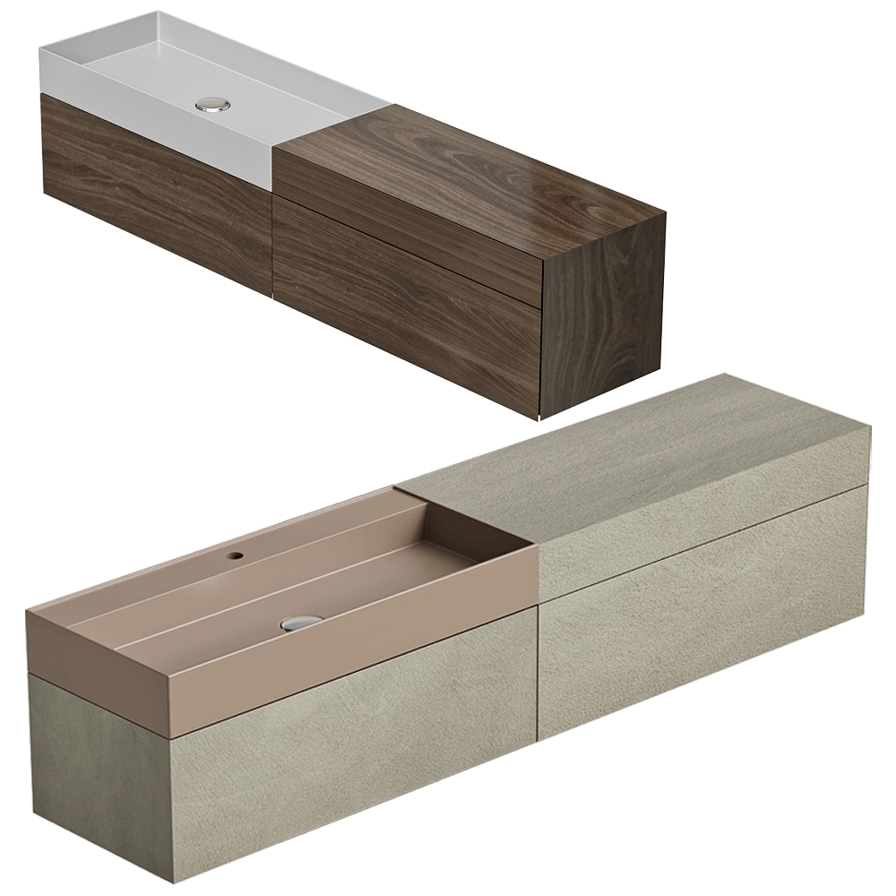 Moab80 - Cabinet with washbasin LES16S 3D Model