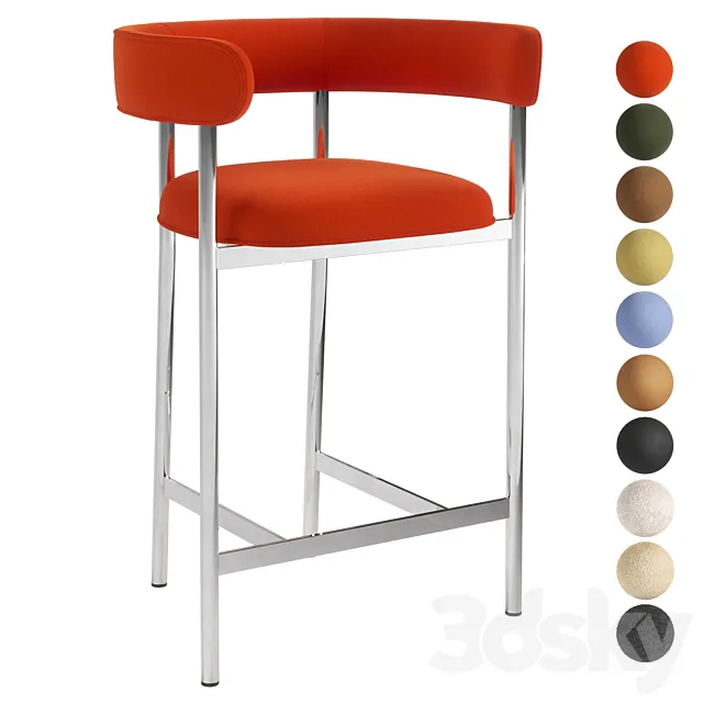 Mobel – Font Bar ArmStool 3D Model