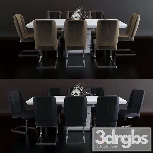 Mobi Dining Room Morokko Table 3D Model Free
