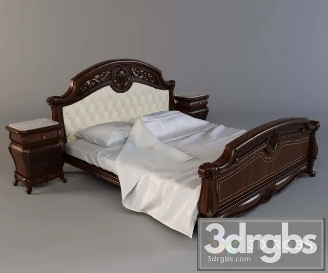 Mobil Ducale Noce Bed 3D Model Free
