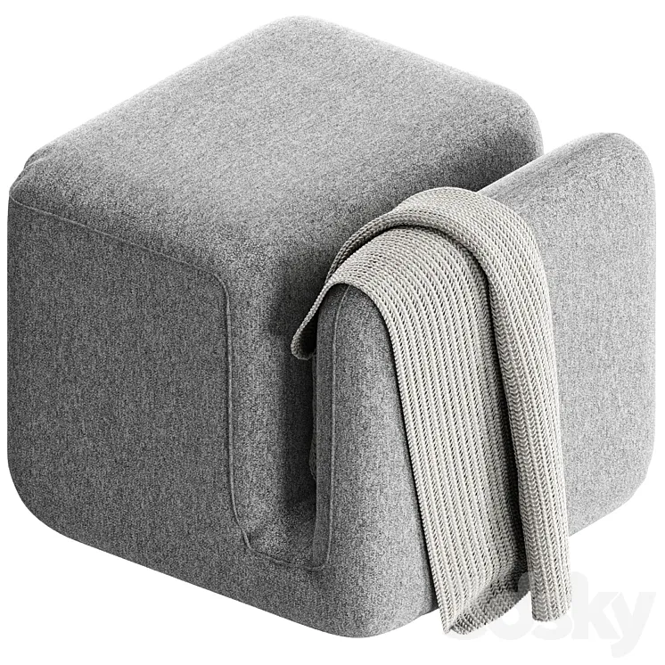 Moby pouffe 3D Model Free