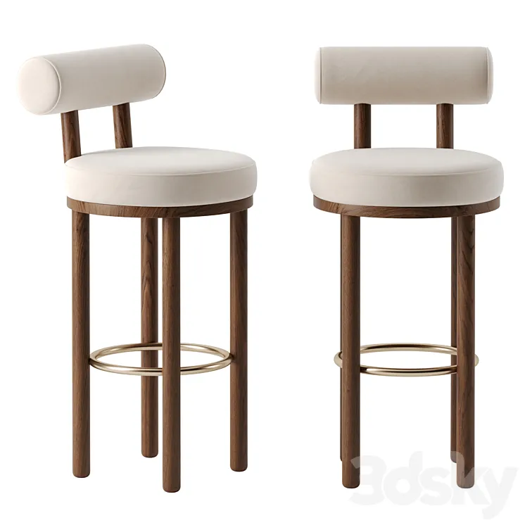 Moca bar chair by collector 3D Model Free