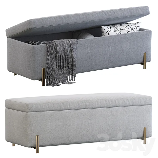 Mod Storage Bench (54 “) 3DModel