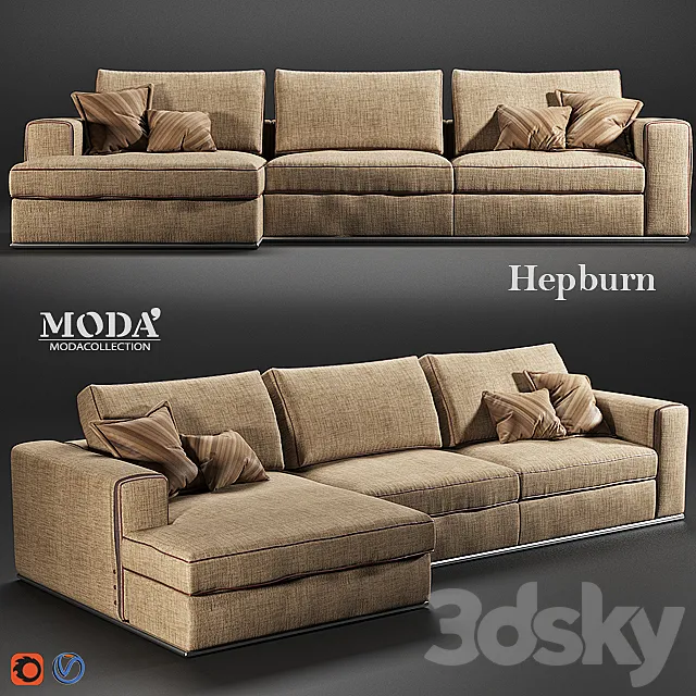 MODA Hepburn sofa 3D Model