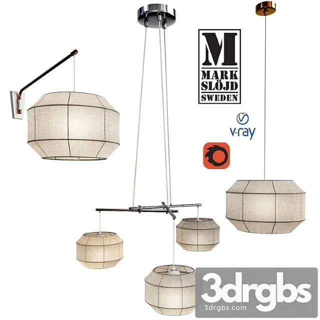 Model corse wall and ceiling light from markslojd sweden. 3D Model Free