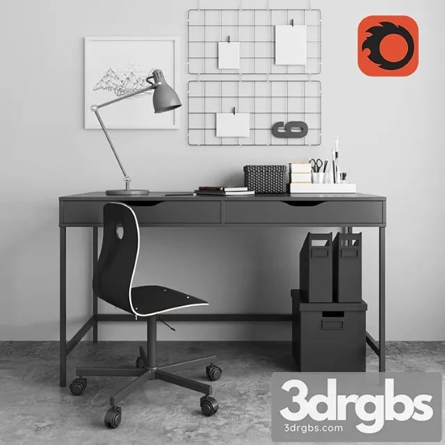 Model ikea workspace 2 3D Model Free