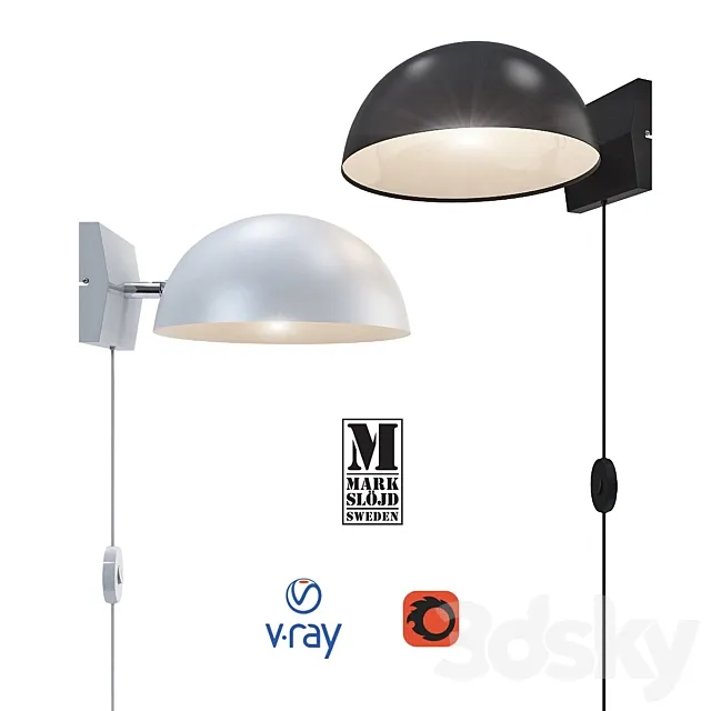 Model KUPOL. wall lamp. from the company MARKSLOJD. Sweden. Free Download