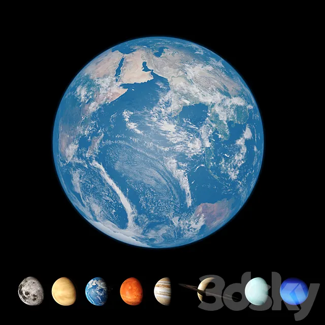 Model of the solar system. 3DModel