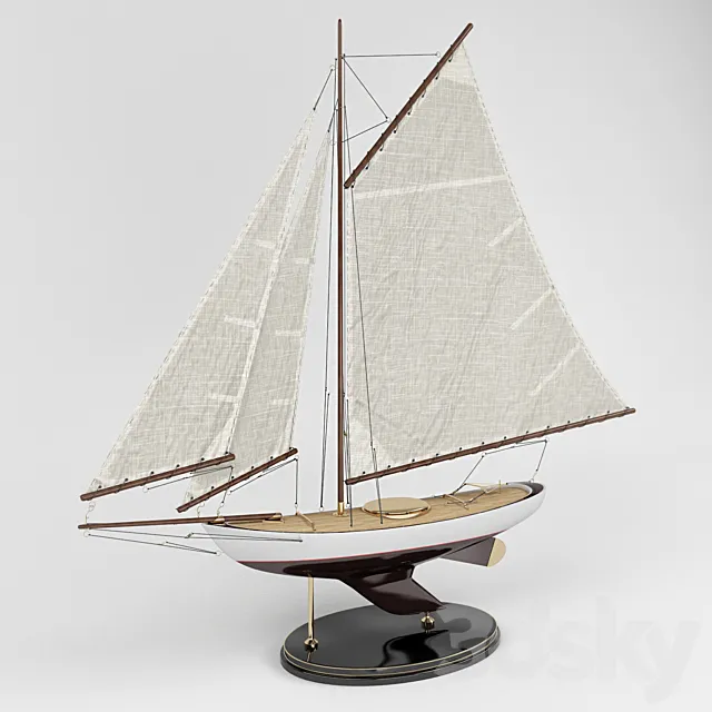 Model of the yacht 3D Model