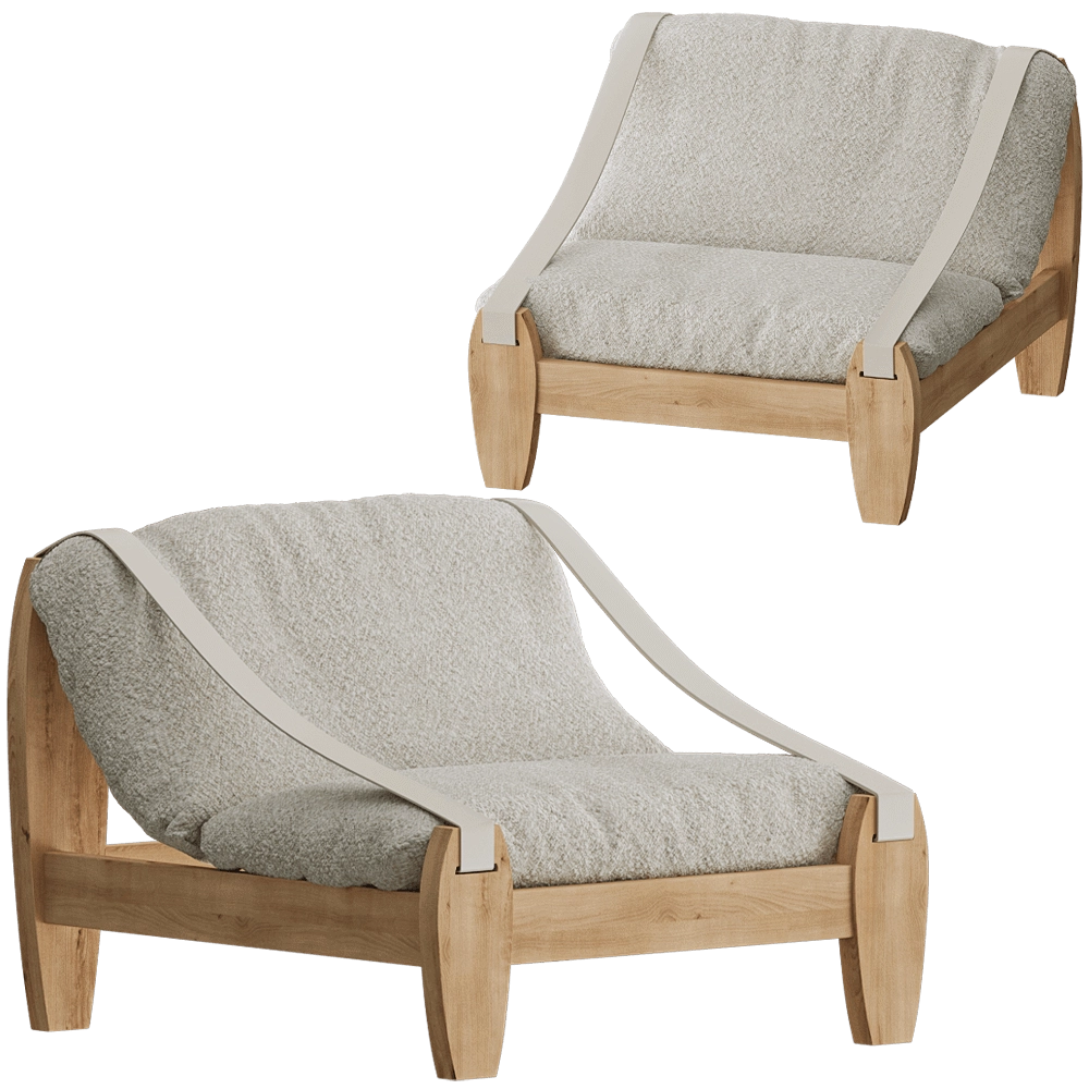 Modenature - Armchair CUTTLEBONE 3D Model