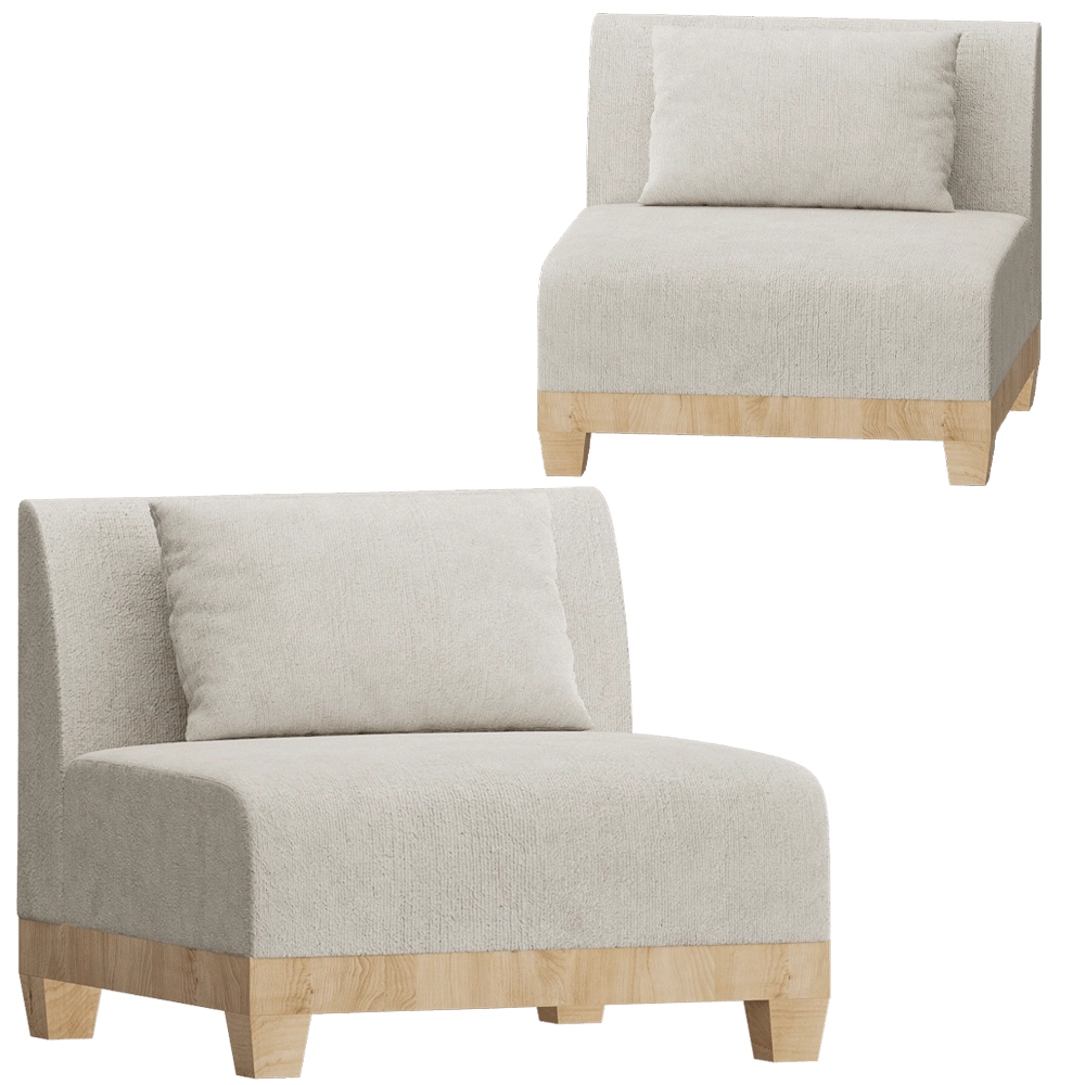 Modenature - Armchair Megeve lounge 3D Model