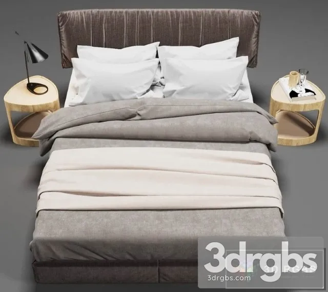 Moderm Bed 5 3D Model Free