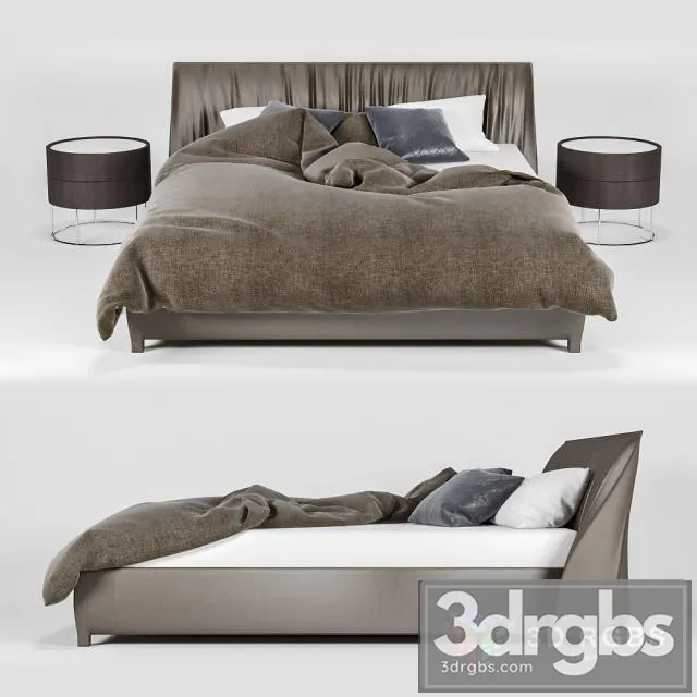 Moderm Bed 6 3D Model Free
