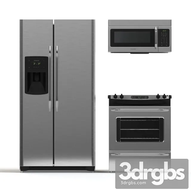 Moderm Kitchen Appliance Set 03 3D Model Free