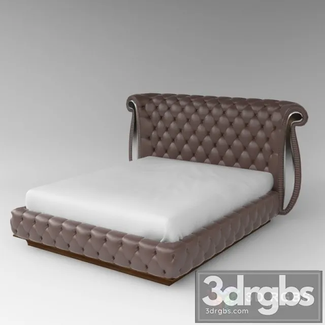 Moderm Leather Bed 3D Model Free