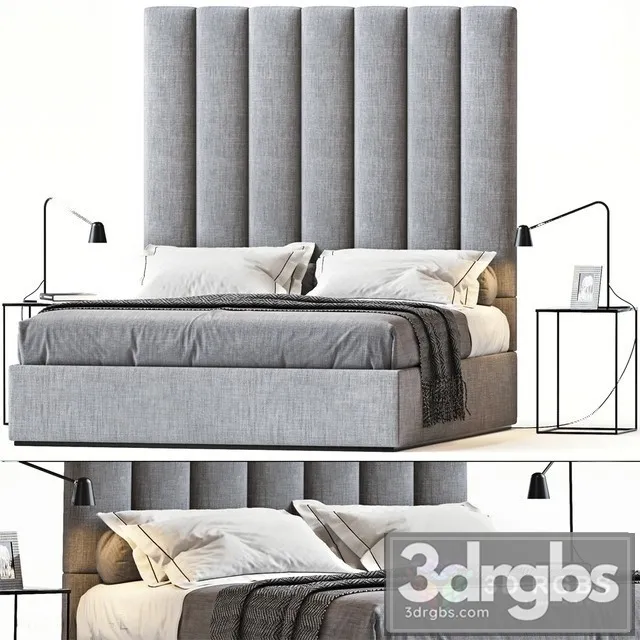 Moderm Luxury Bed 8 3D Model Free