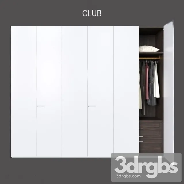 Moderm White Wardrobe 3D Model Free