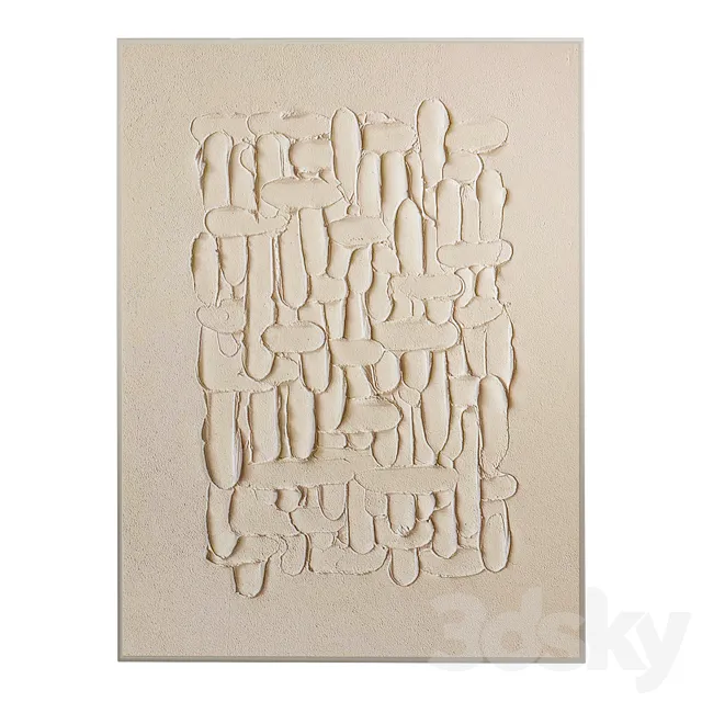 MODERN ABSTRACT PAINTING abav422 3D Model