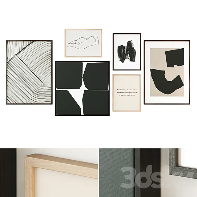 Modern abstract paintings 3DModel