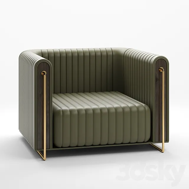 Modern Arm Chair Leather 3DModel