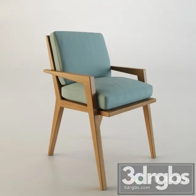 Modern Armrest Wood Chair Free Download