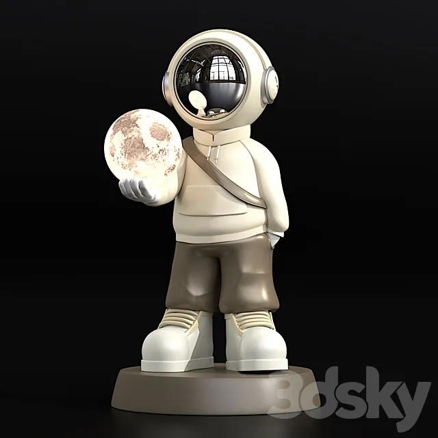 Modern Astronaut Light 3D Model