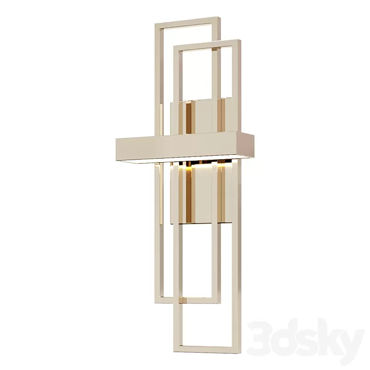 Modern Balance Beams LED Wall Sconce 3D Model Free