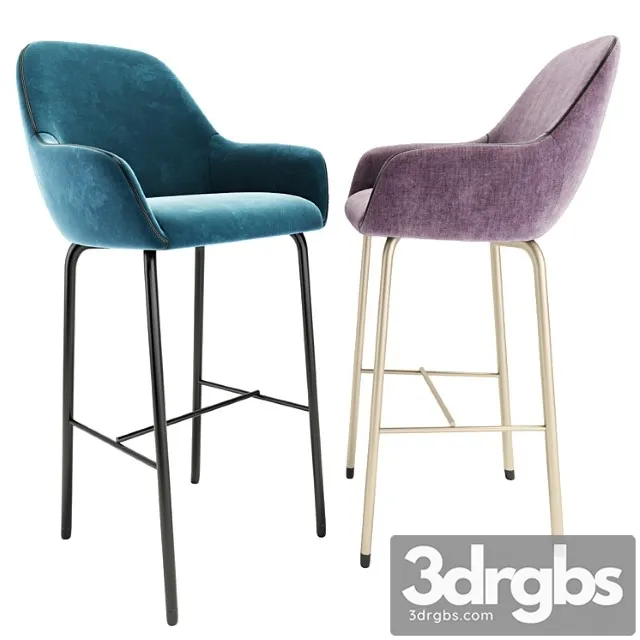 Modern Bar Chair 2 3D Model Free