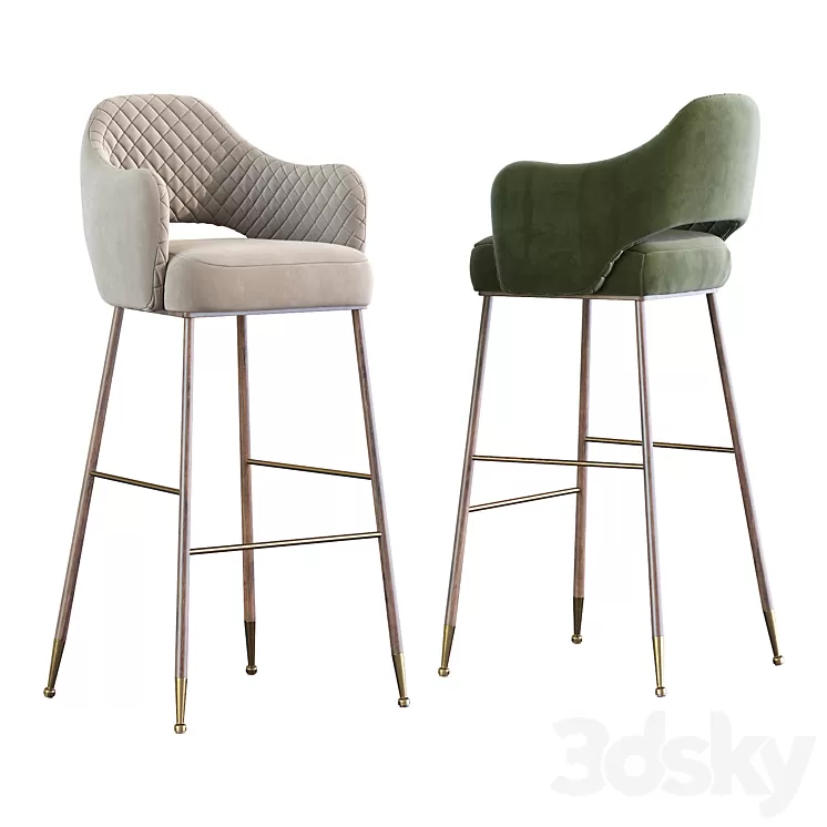 Modern barstool 3D Model