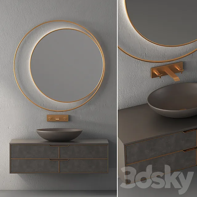 Modern Bathroom Cabinet | No. 104 3D Model