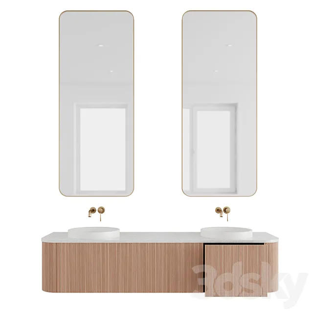 Modern Bathroom Cabinet Waverly by ADP 3D Model