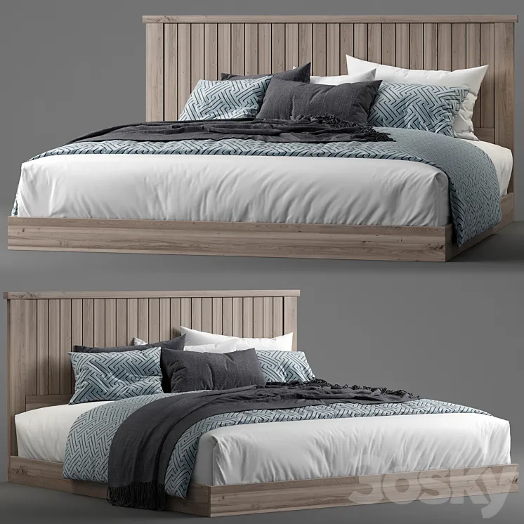 Modern bed 13 3D Model Free