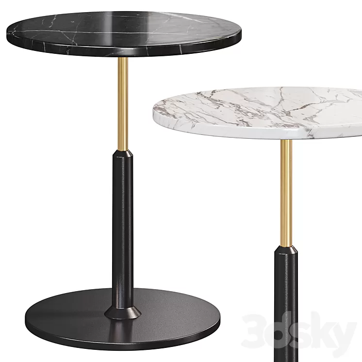 Modern Black Round Bar Table 3D Model Free