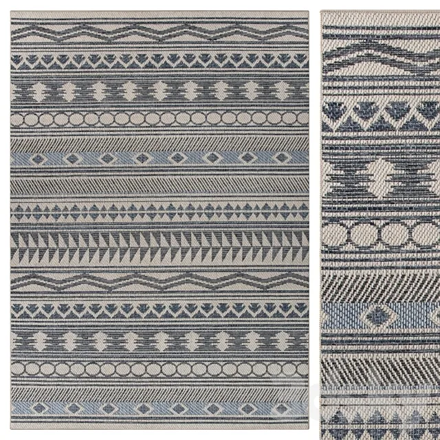 Modern Bohemian Global Indoor _ Outdoor Area Rug 3D Model