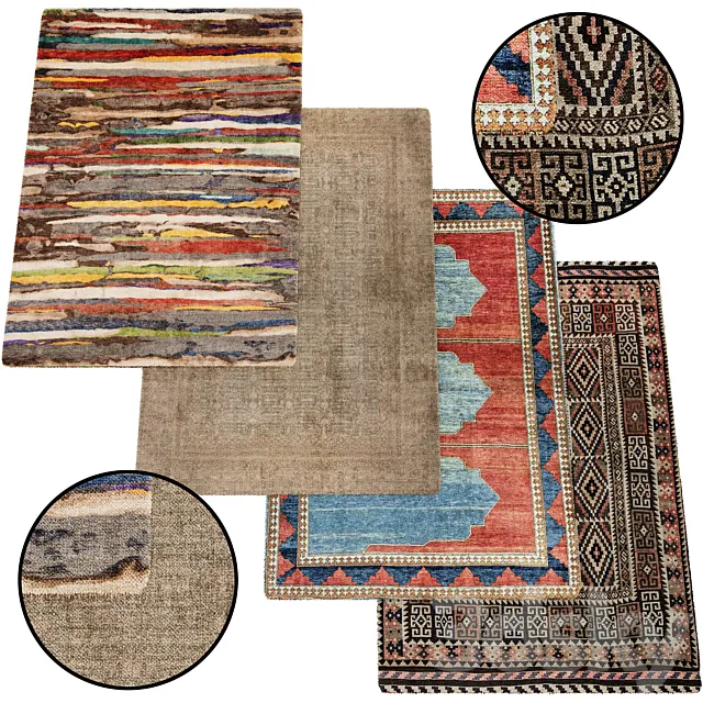 Modern Carpet Set 02 3DModel