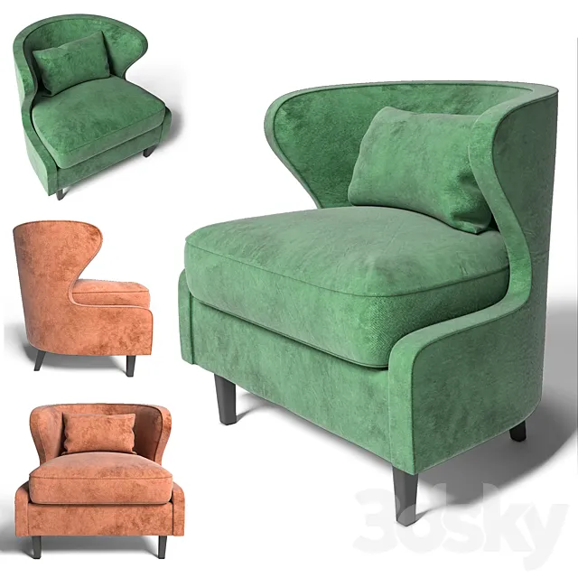 Modern Classic Armchair "Vidia" 3DModel