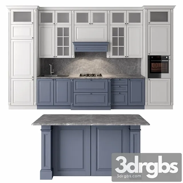 Modern classic kitchen_3 3D Model Free