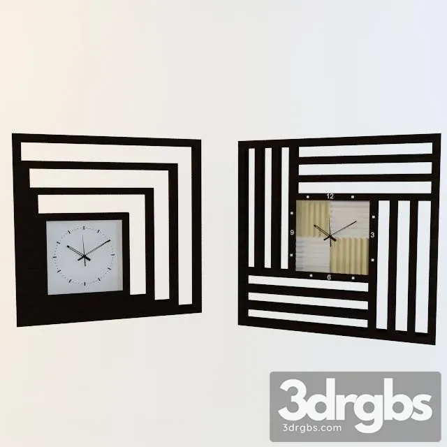 Modern Clock 4 3D Model Free