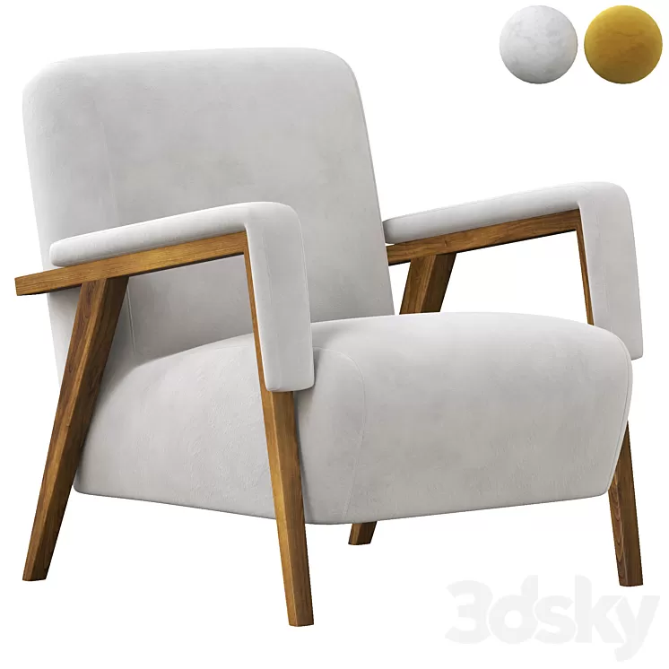 modern comfy armchair 3D Model
