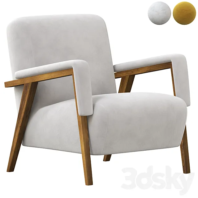 modern comfy armchair 3DModel