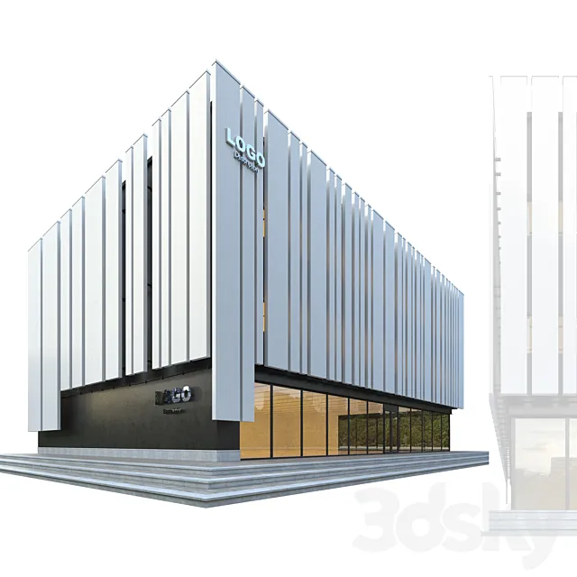 Modern Commercial Building No 2 3D Model