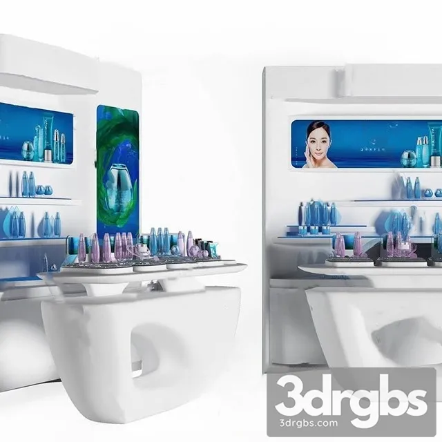 Modern Cosmetic Booth 3D Model Free