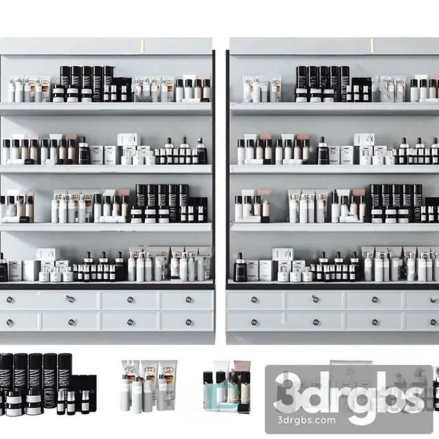 Modern Cosmetic Showcase 6 3D Model Free