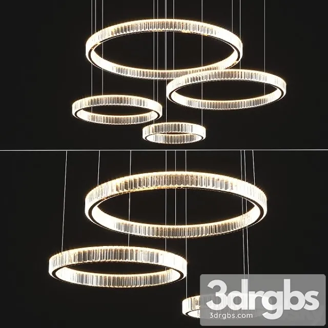 Modern Crystal Chandelier Set 3D Model Free