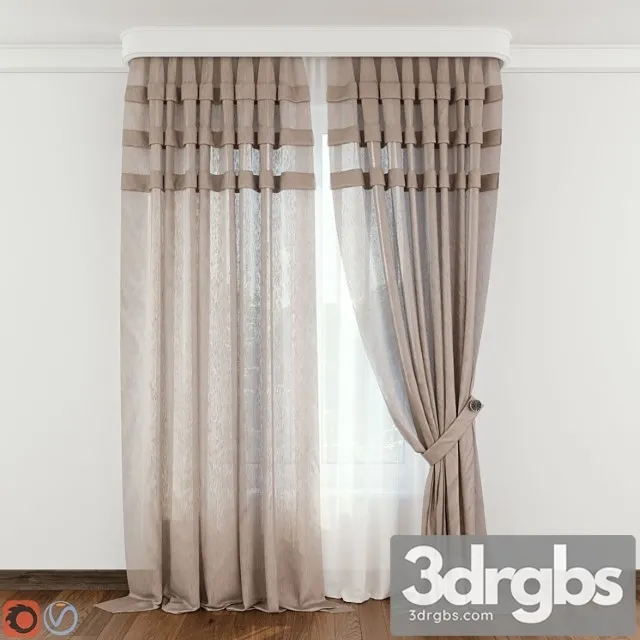 Modern Curtain 7 1 3D Model Free