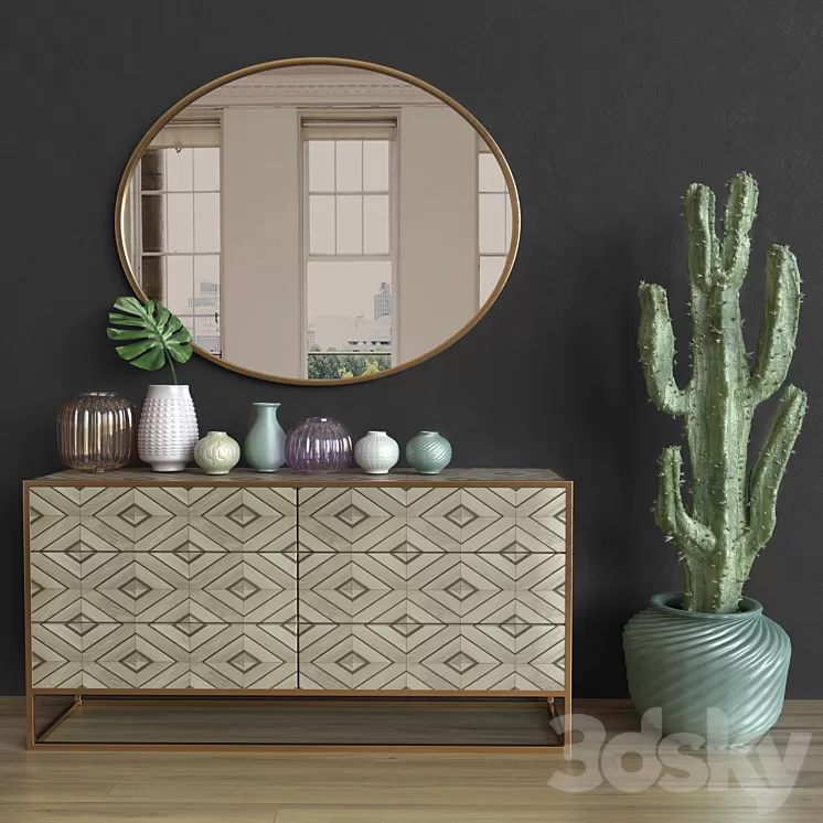 Modern decor set 03 3D Model