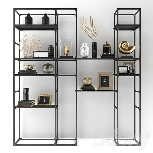 modern dekorative set 3D Model