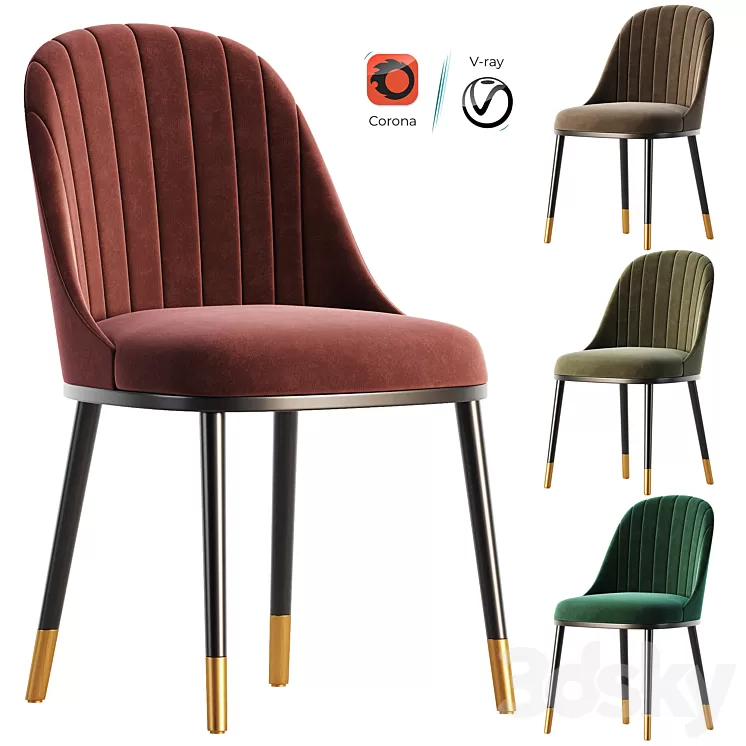 modern dining chair 3D Model Free