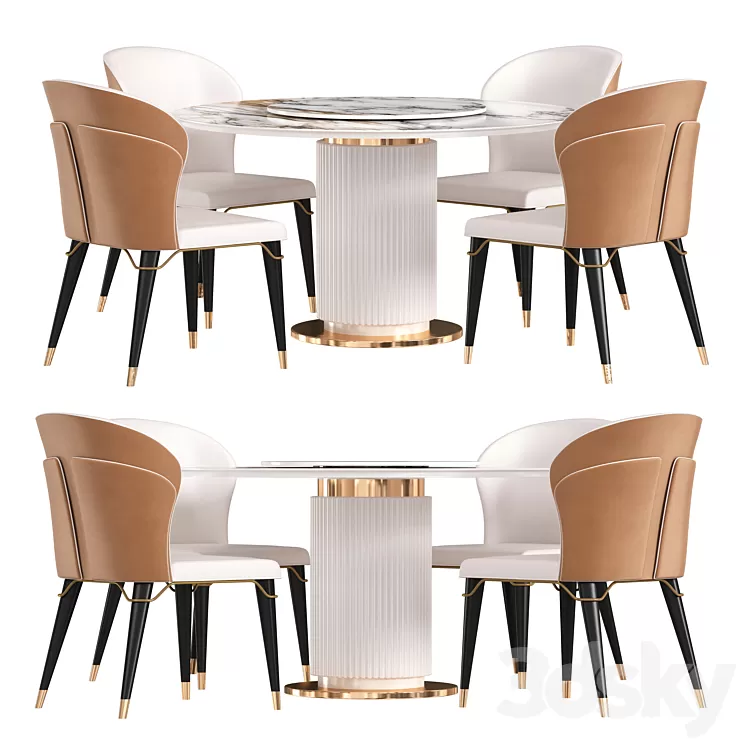 Modern Dining Chair Povison 3D Model Free